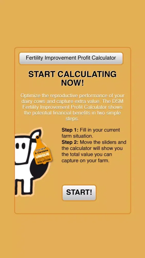Zrzuty ekranu Fertility Profit Calculator