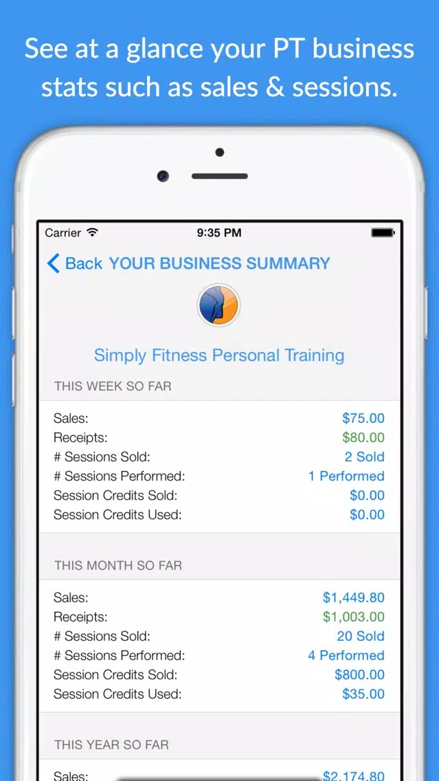 Zrzuty ekranu PT.Transact+ for Personal Trainers