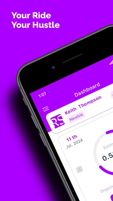 Capturas de tela do Fiv RideShare Driver
