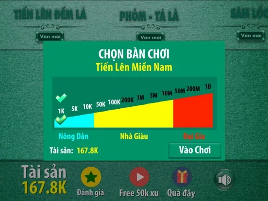 Tiến Lên - Tien Len iPad  Screenshots