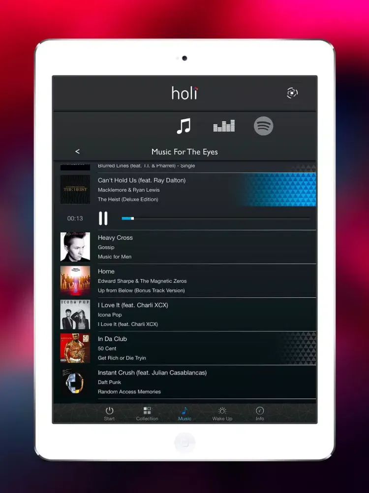 Tangkapan layar SmartLamp by holi iPad 