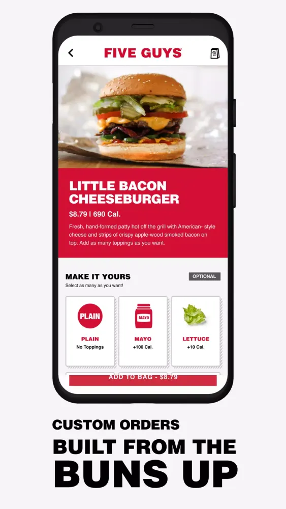 Five Guys Burgers & Fries應用截圖