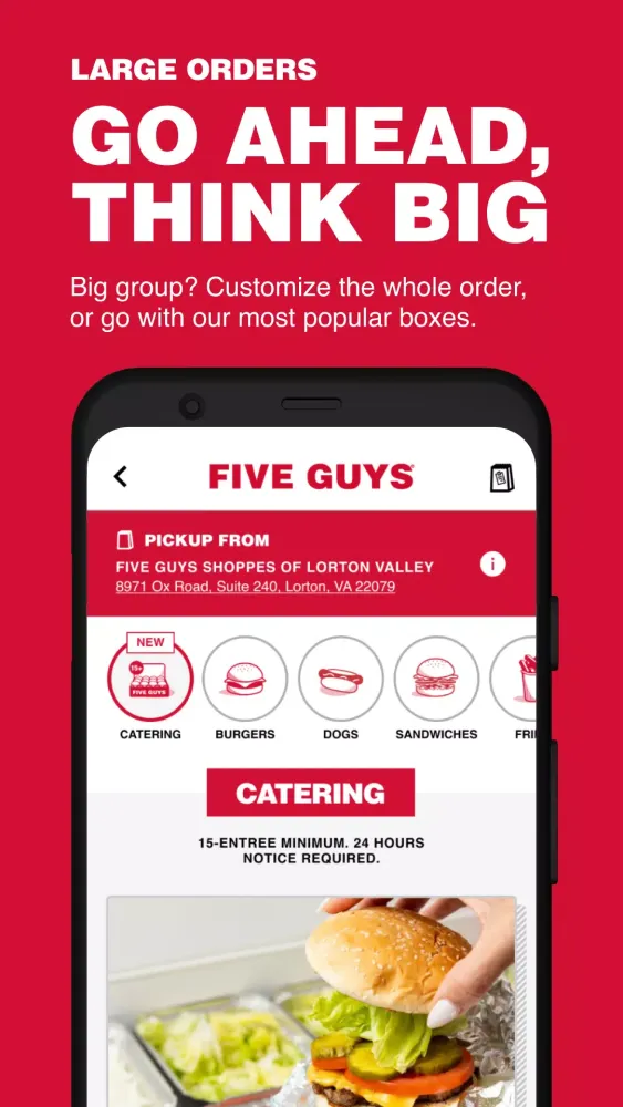 Five Guys Burgers & Fries應用截圖