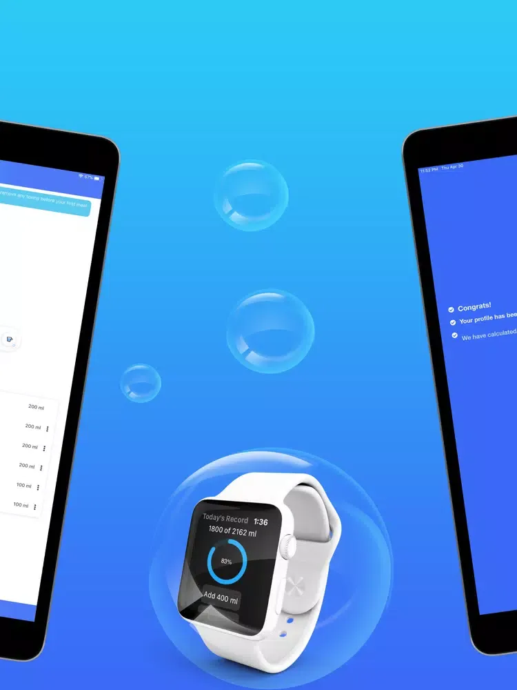 Capturas de tela do Water Reminder - Stay Healthy iPad 