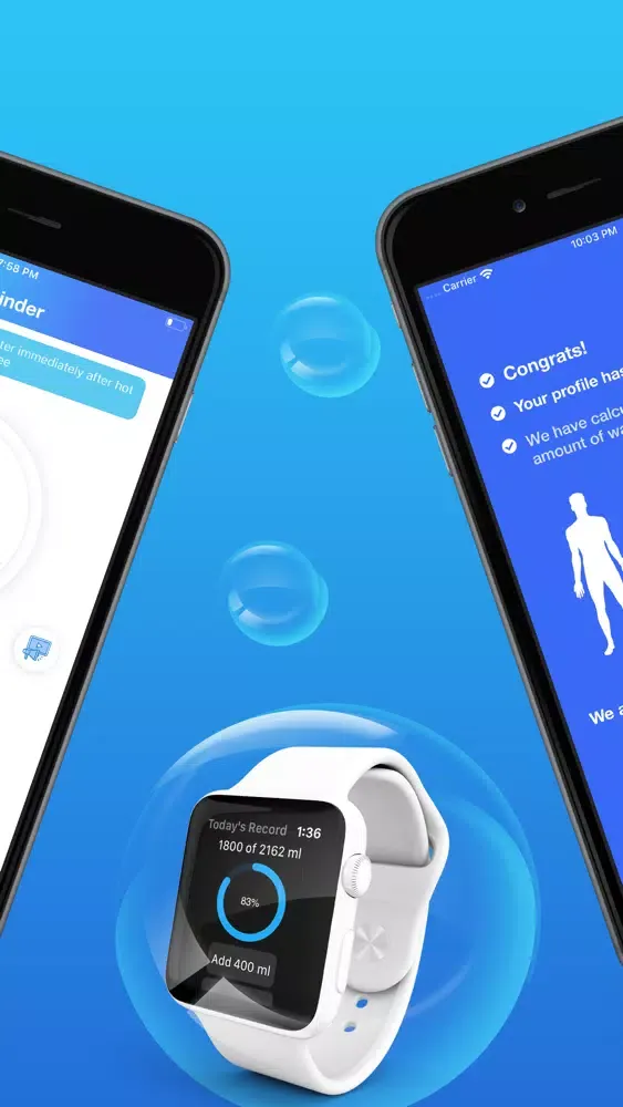 Capturas de tela do Water Reminder - Stay Healthy