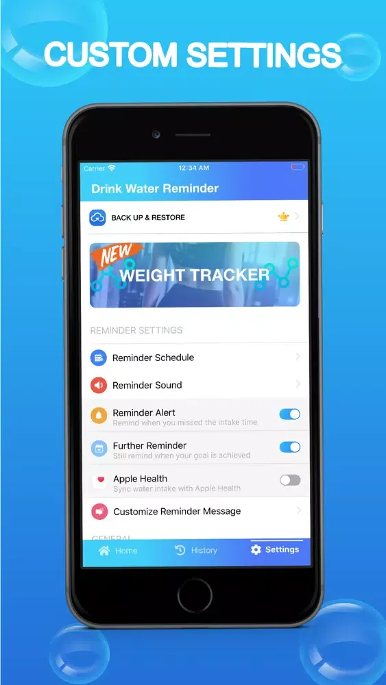 Capturas de tela do Water Reminder - Stay Healthy