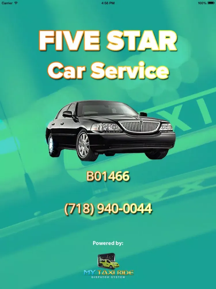 Capturas de tela do Five Star Car Service NJ iPad 