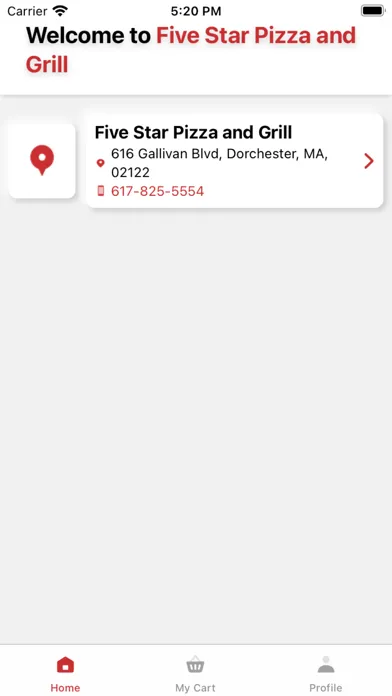 Five Star Pizza and Grill স্ক্রিনশট