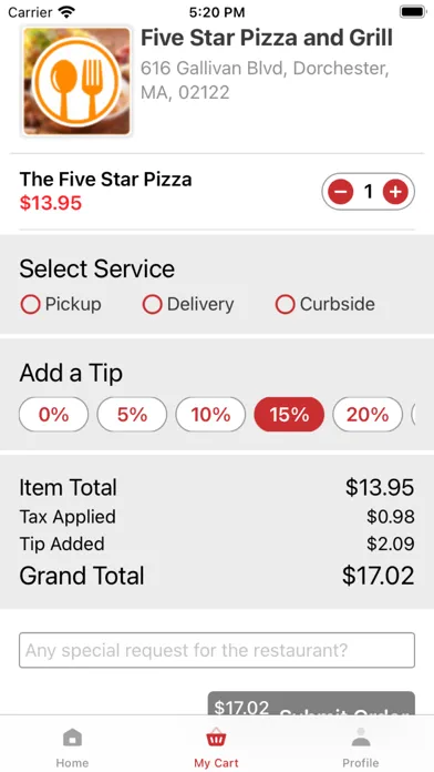 Five Star Pizza and Grill স্ক্রিনশট