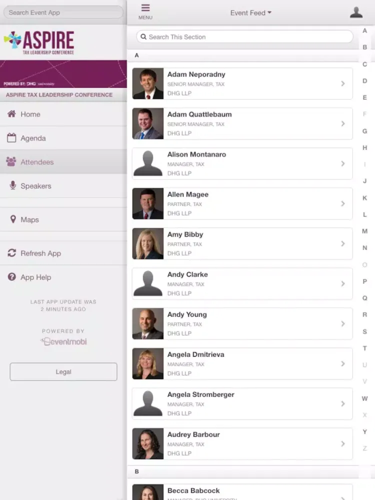 ASPIRE 2017 iPad  Screenshots