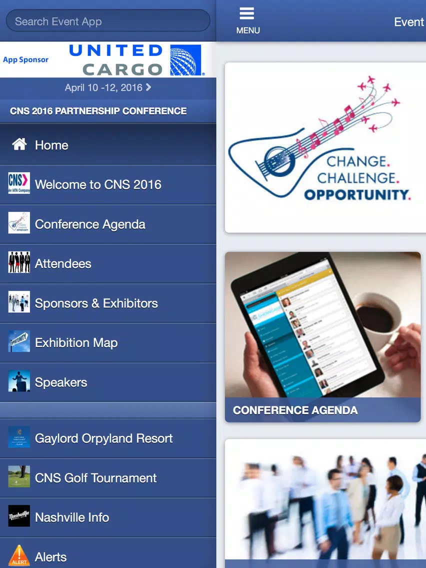 Captures d'écran de CNS 2016 iPad 