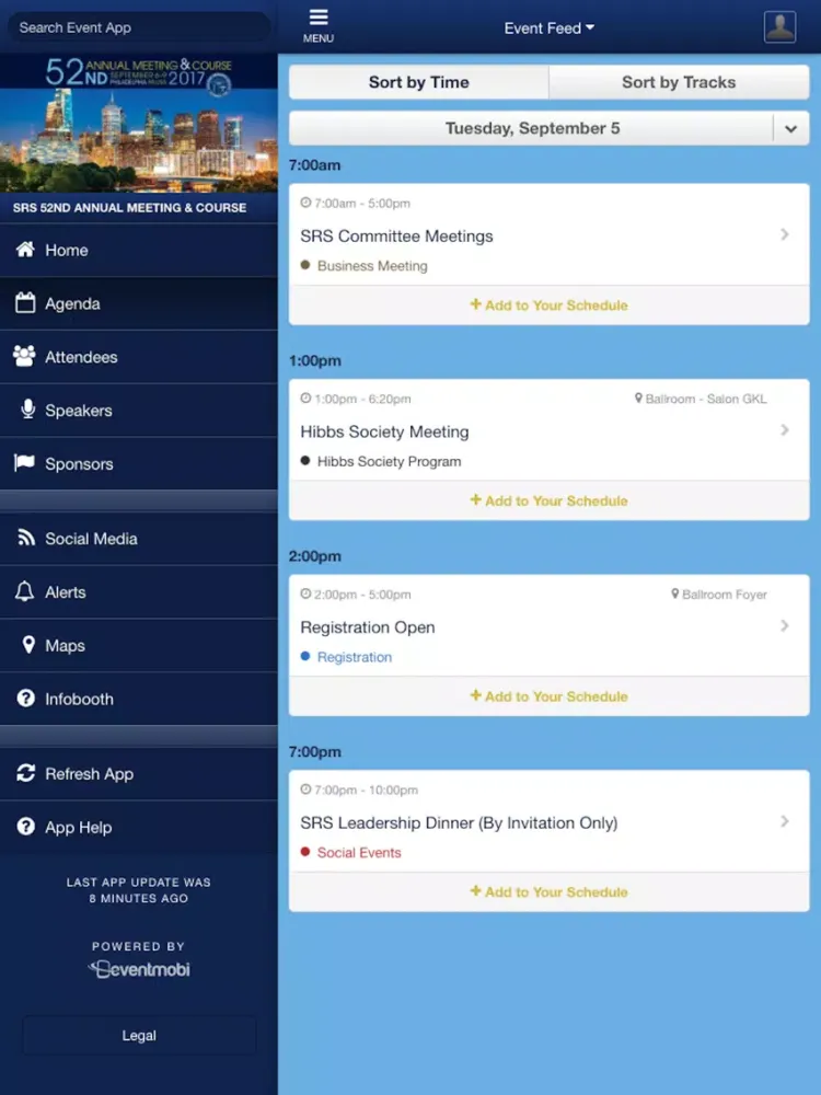 SRS AM 2017 iPad  Screenshots