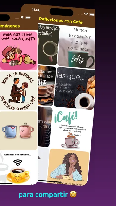 Tangkapan skrin Coffee Images with Phrases