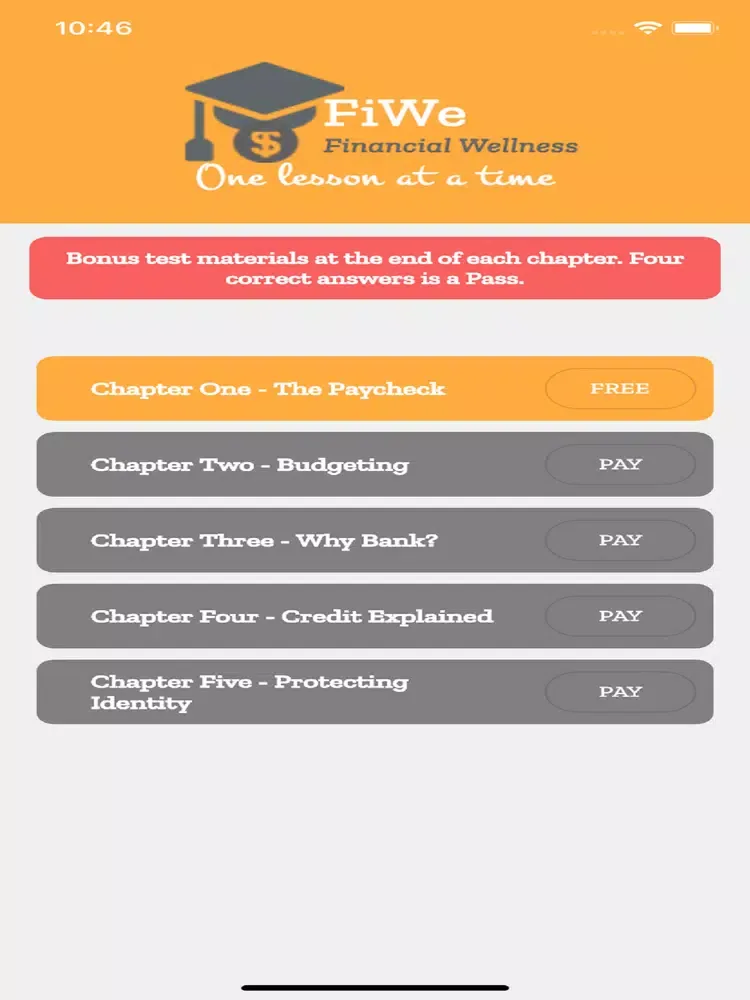 FiWe - Financial Wellness iPad  Screenshots