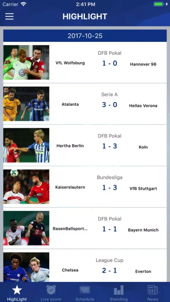 Football TV - Football Scores স্ক্রিনশট