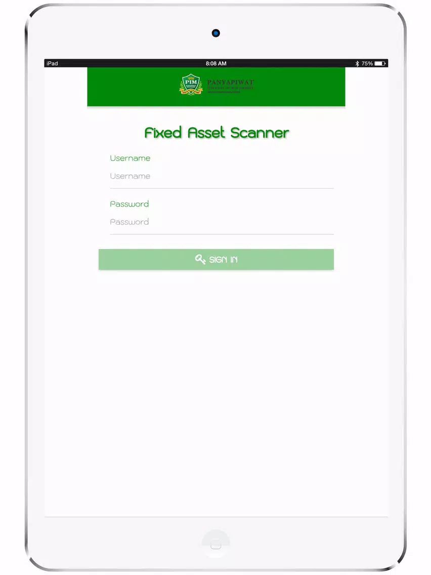 ภาพหน้าจอของ Fixed Asset Scanner iPad 