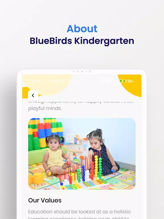 صور BlueBirds Kindergarten iPad 