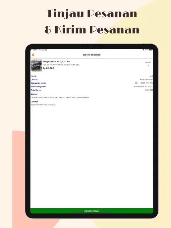 Capturas de pantalla de Fixsjasa - Servis AC & Cuci AC iPad 