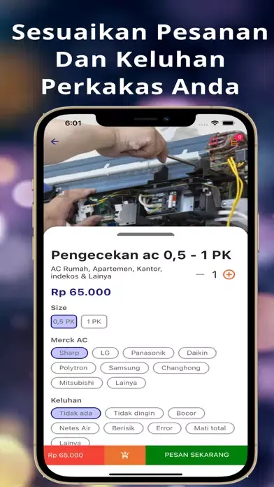 Capturas de pantalla de Fixsjasa - Servis AC & Cuci AC