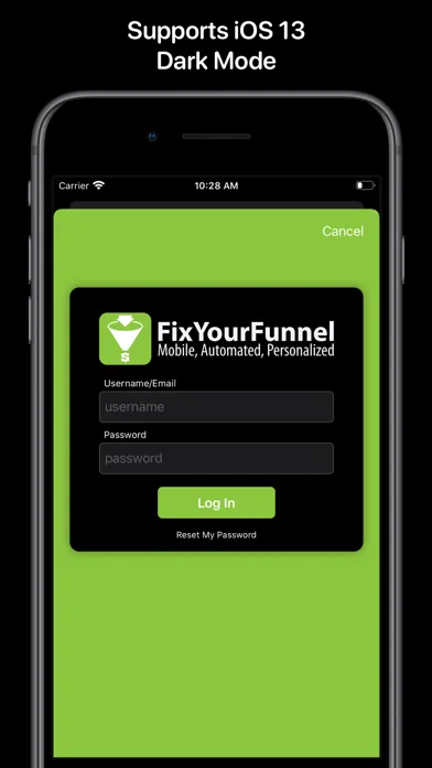 Capturas de tela do Fix Your Funnel