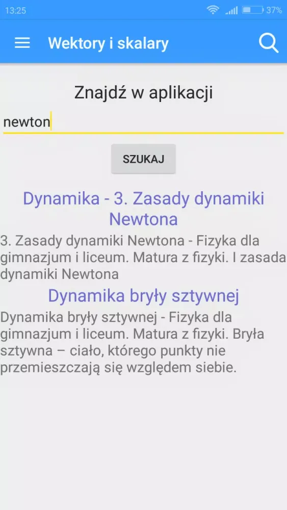Fizyka dla liceum i gimnazjum سکرین شاٹس