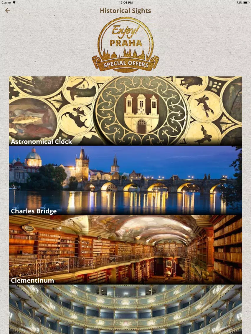 Enjoy Prague - History & Tours iPad 應用截圖