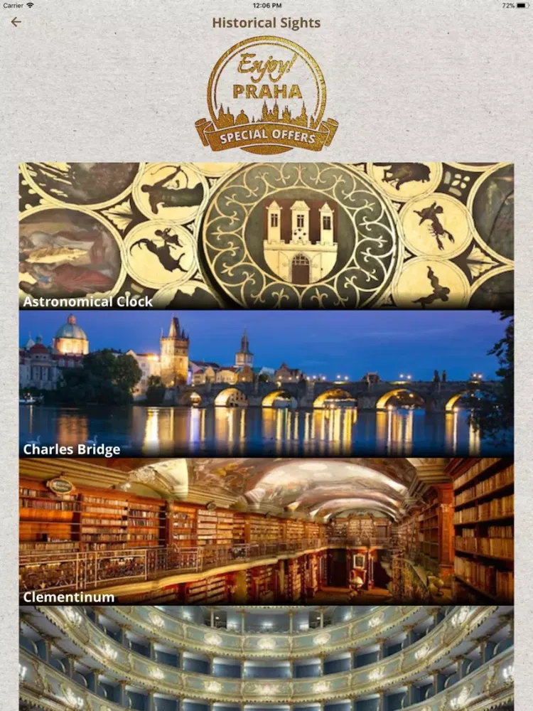 Enjoy Prague - History & Tours iPad 应用截图