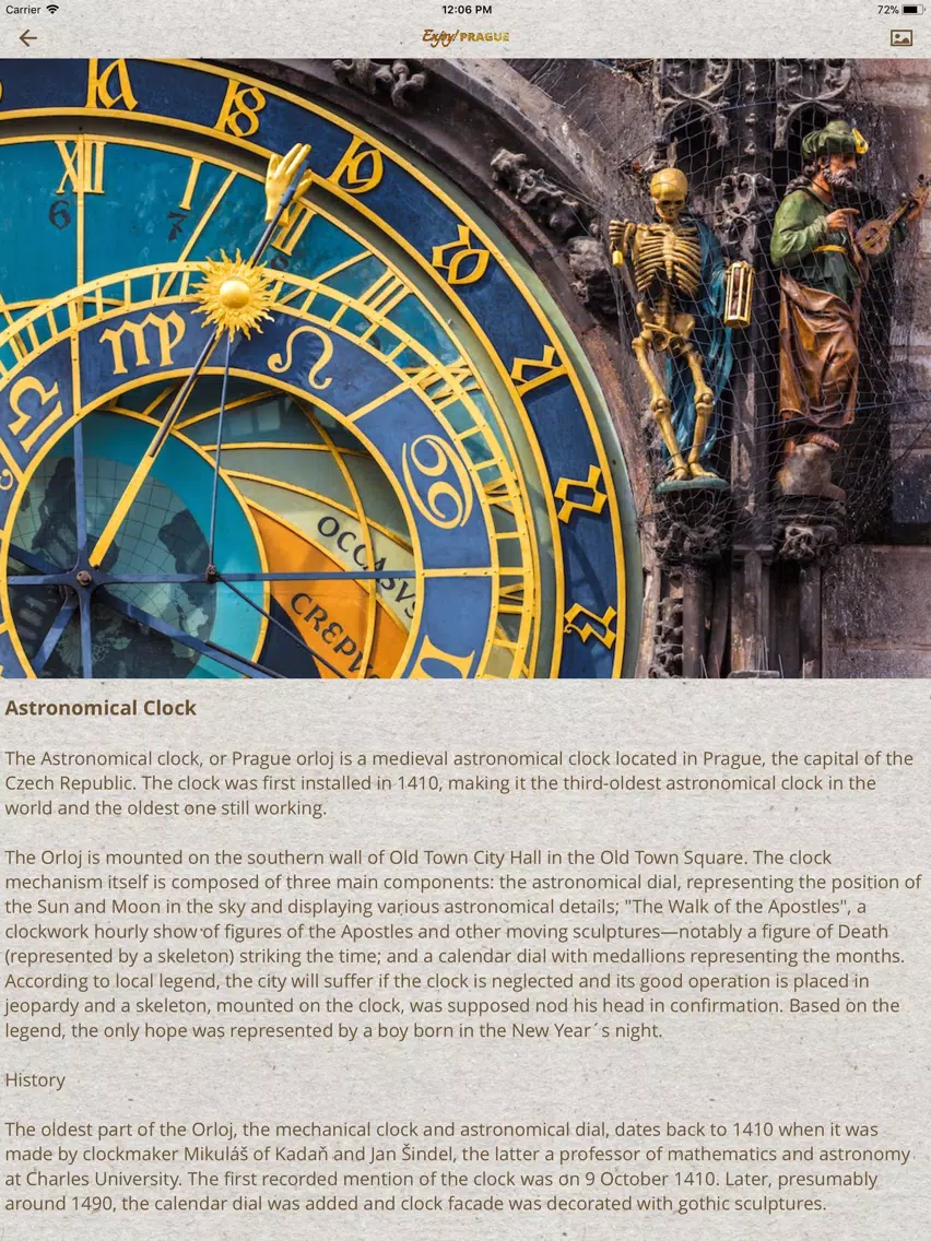 Enjoy Prague - History & Tours iPad 應用截圖