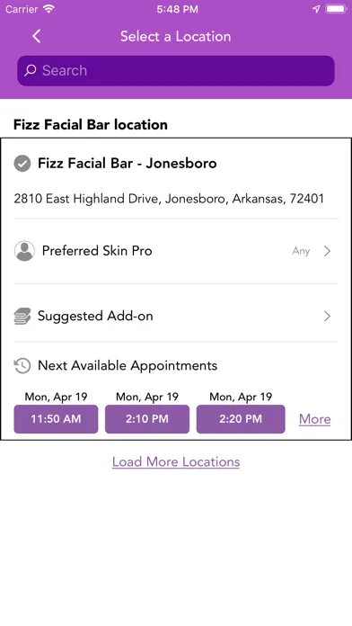 Fizz Facial Bar スクリーンショット