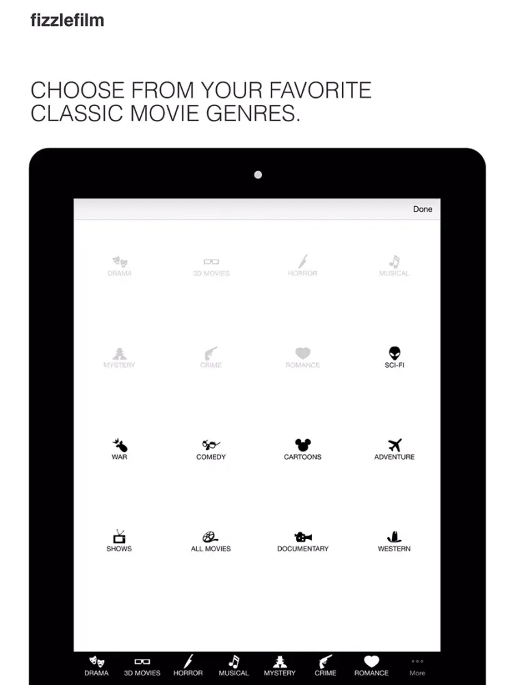 fizzlefilm - watch classic movies & tv shows iPad  स्क्रीनशॉट
