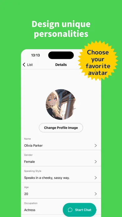 Moshas: AI Chat Custom Buddy Screenshots