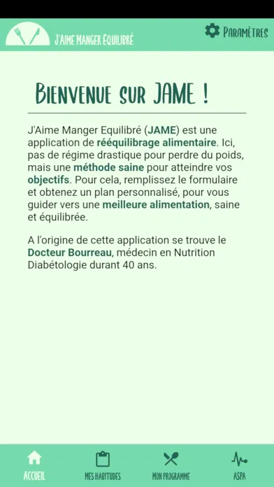 ภาพหน้าจอของ JAME - J'Aime Manger Equilibré