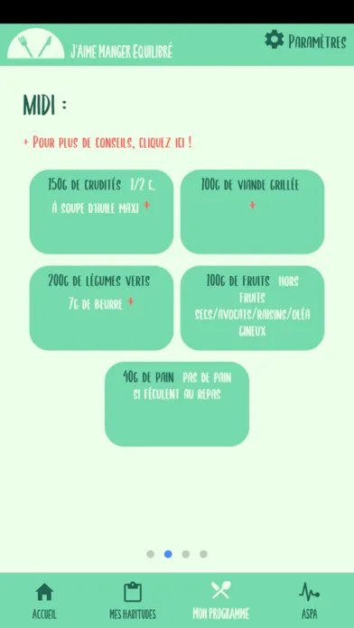 ภาพหน้าจอของ JAME - J'Aime Manger Equilibré