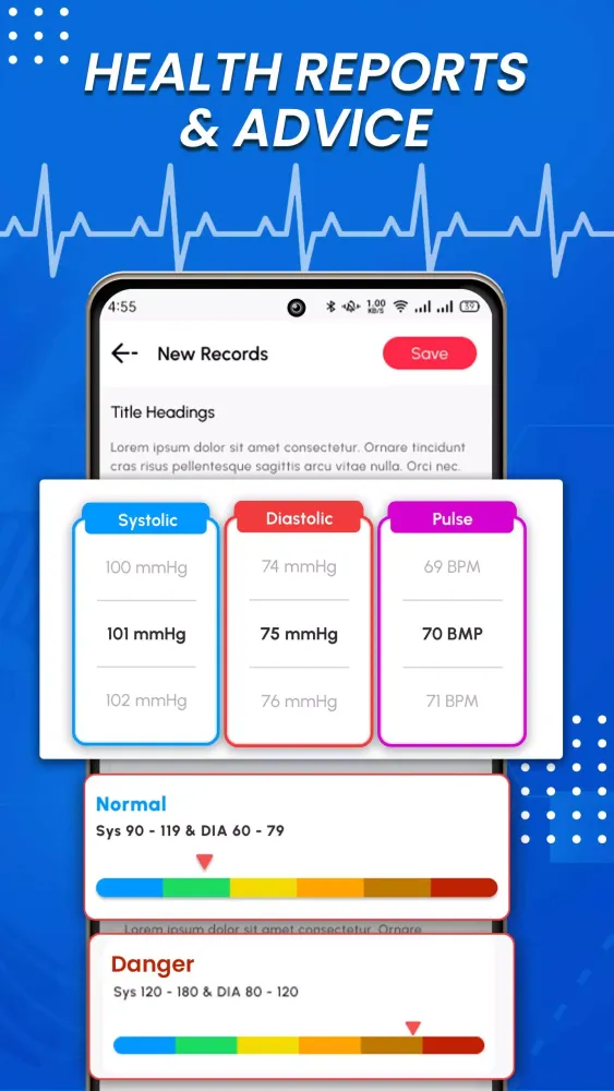 Blood Pressure Monitor Screenshots