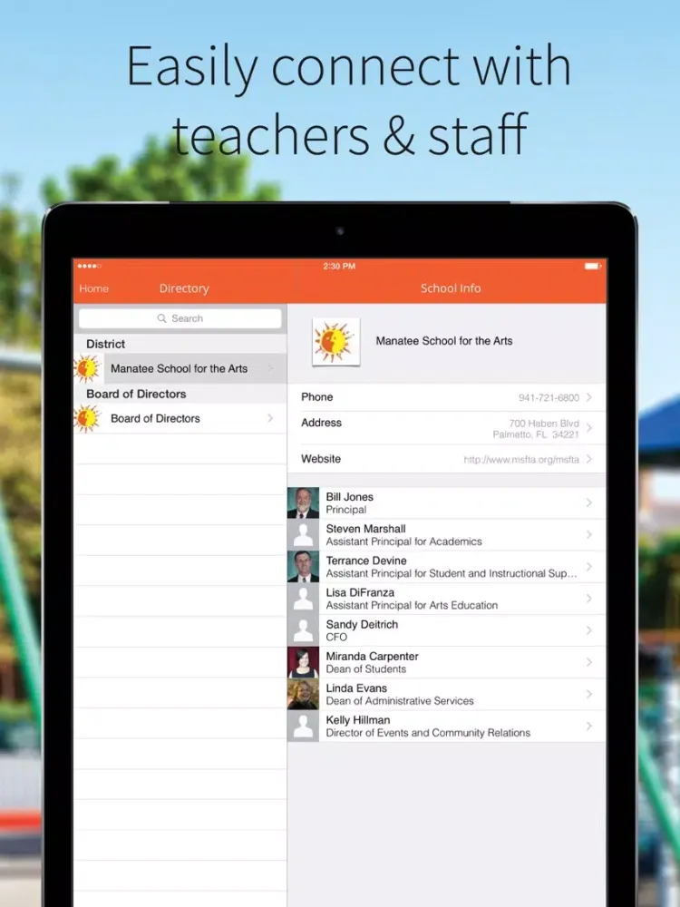 Manatee School For the Arts iPad  Screenshots