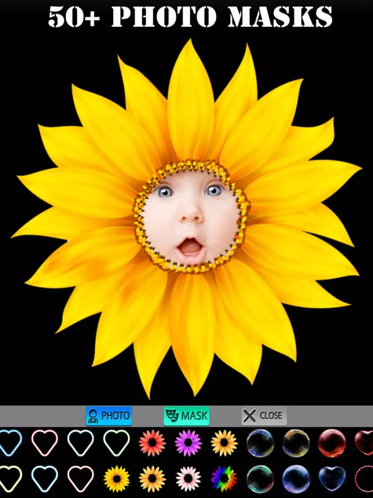 Best Flower Photo Frames Masks iPad  Ekran Görüntüleri