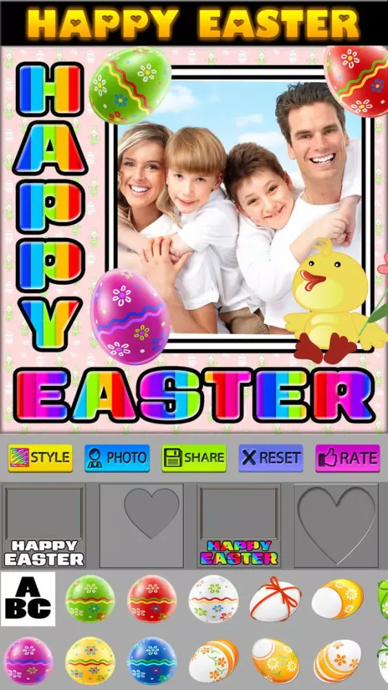 Tangkapan skrin Easter Photo Posters Stickers