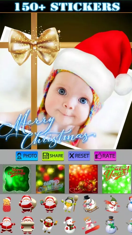 Captures d'écran de Christmas Photo Frames Packs and Stickers