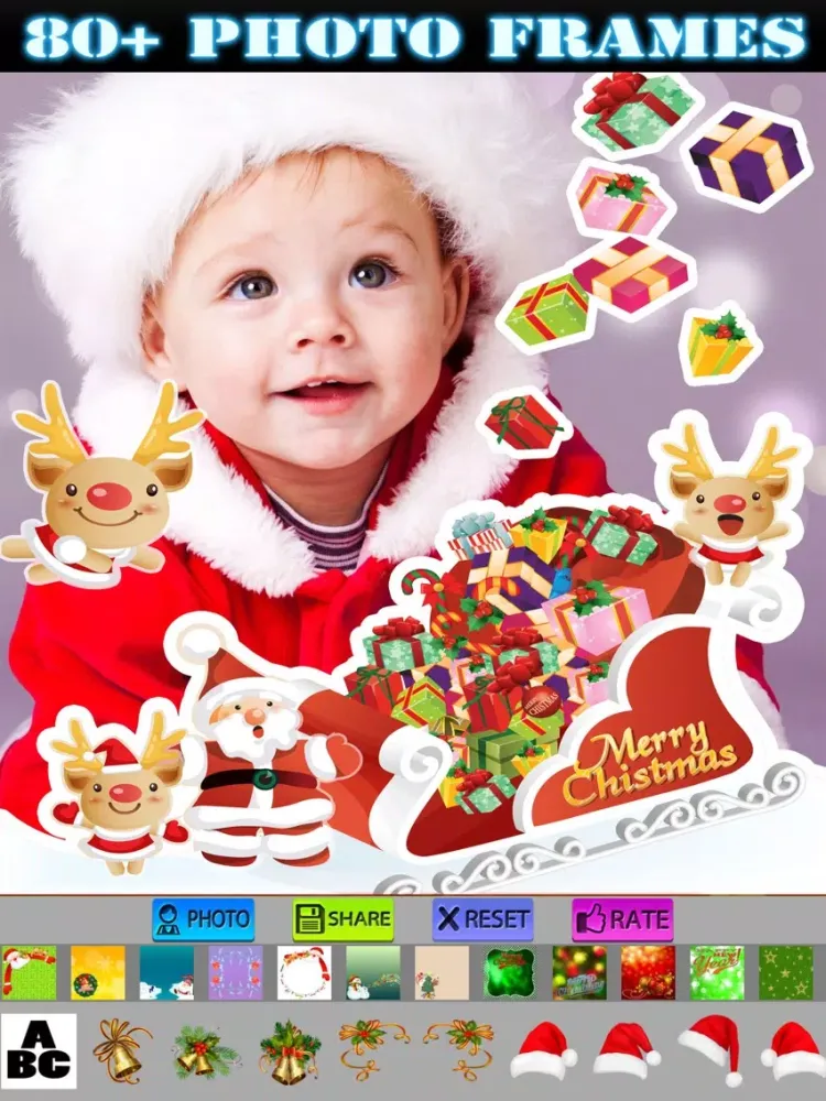 Capturas de tela do Christmas Photo Stickers and Frames iPad 