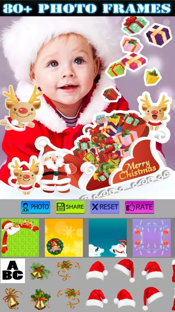 Capturas de tela do Christmas Photo Stickers and Frames