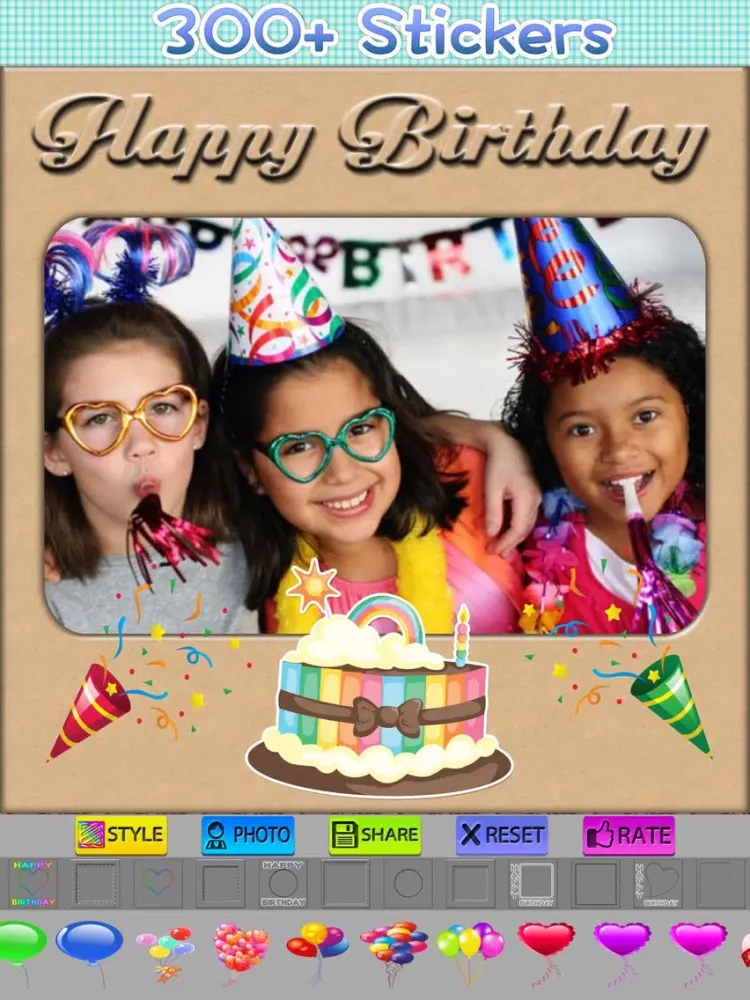 Zrzuty ekranu Happy Birthday Photo Frames and Styles iPad 