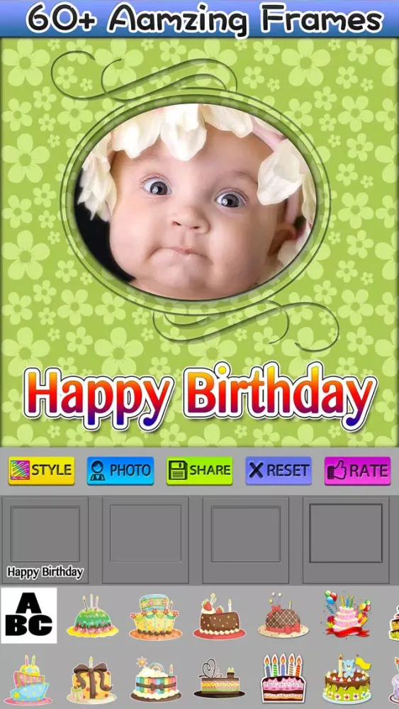 Zrzuty ekranu Happy Birthday Photo Frames and Styles