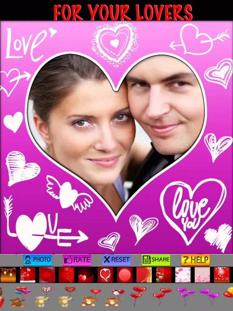 Love Frames and Text iPad  Screenshots
