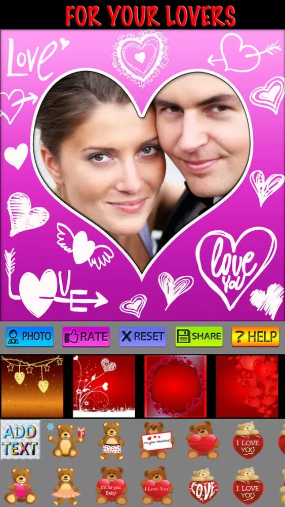 Love Frames and Text Screenshots