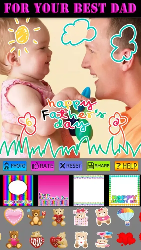 Captures d'écran de Father's Day Greeting Cards and Stickers