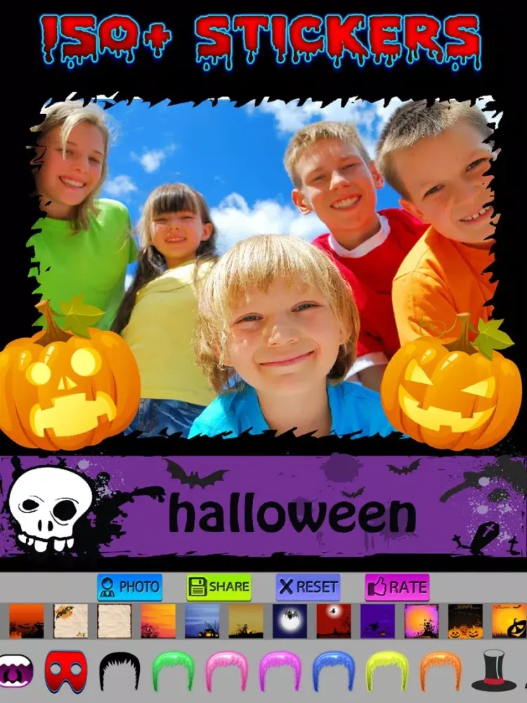 Halloween Photo Frames and Costumes Pro iPad 应用截图