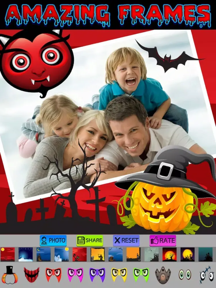 Halloween Photo Frames and Costumes Pro iPad 应用截图