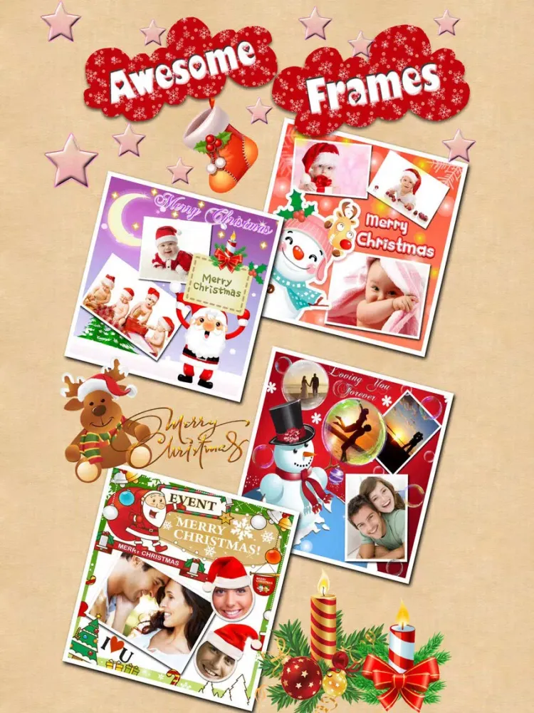Amazing Xmas Photo Frames iPad  Screenshots