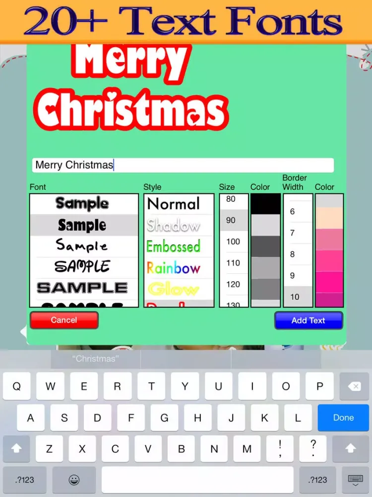 Capturas de tela do Sweet Christmas Frames iPad 