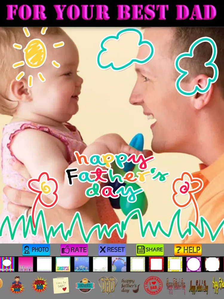 Скриншоты Father's Day Frame and Sticker iPad 
